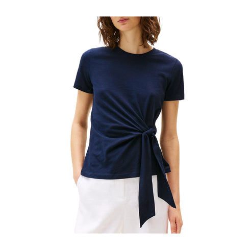 Tommy Hilfiger T-shirt T-shirt Donna con nodo laterale S P25 - TOMMY HILFIGERWW44559 - C1G - S - Francavilla Moda
